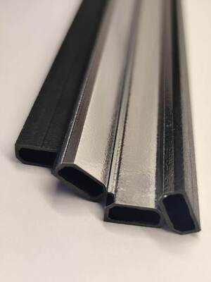 Barra spazzatrice a bordo caldo in fibra di vetro ibrida, profilato cavo in metallo laminato, per unità isolanti di vetro